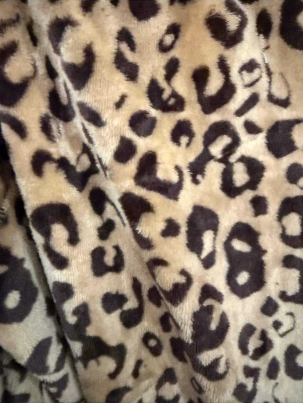 UGG Marlow Leopard Plush Fleece Shawl Collar Robe Belted Women’s Medium - Picture 4 of 6